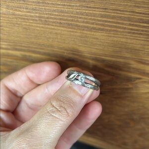 Sterling Silver Sapphire Ring sz 6